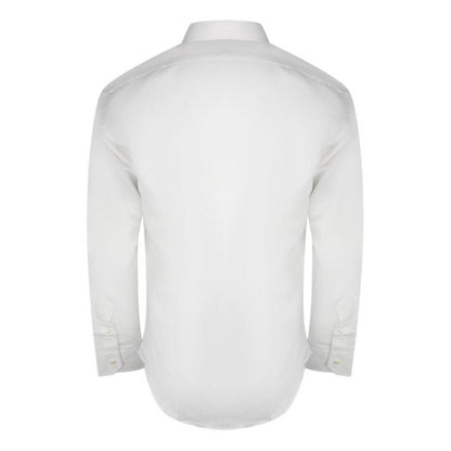 White - Back - Aquascutum Mens Plain Long-Sleeved Shirt