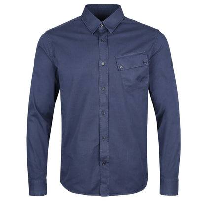 Deep Navy - Front - Belstaff Mens Pitch Shirt