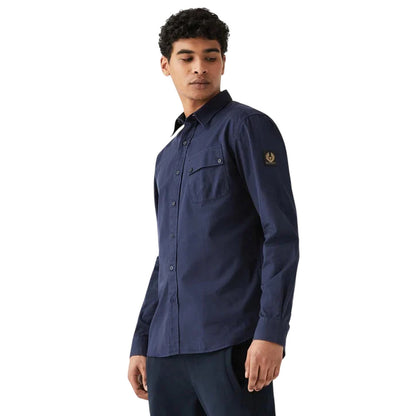 Deep Navy - Pack Shot - Belstaff Mens Pitch Shirt