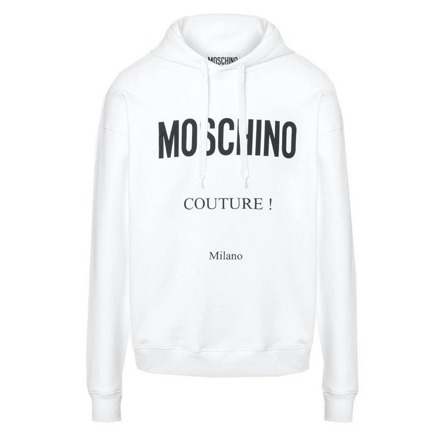 White - Front - Moschino Unisex Adult Couture Milano Hoodie