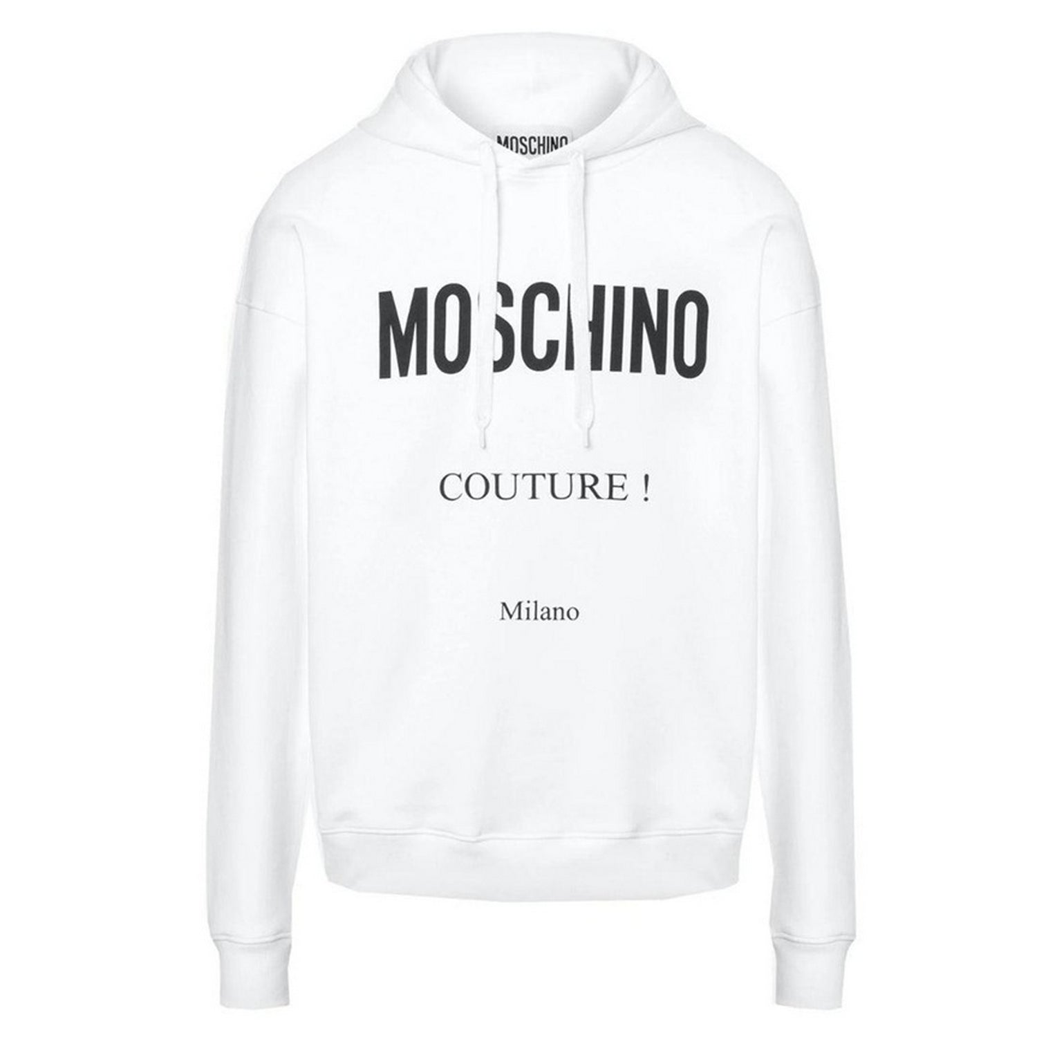 White - Front - Moschino Unisex Adult Couture Milano Hoodie