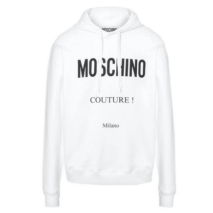 White - Front - Moschino Unisex Adult Couture Milano Hoodie