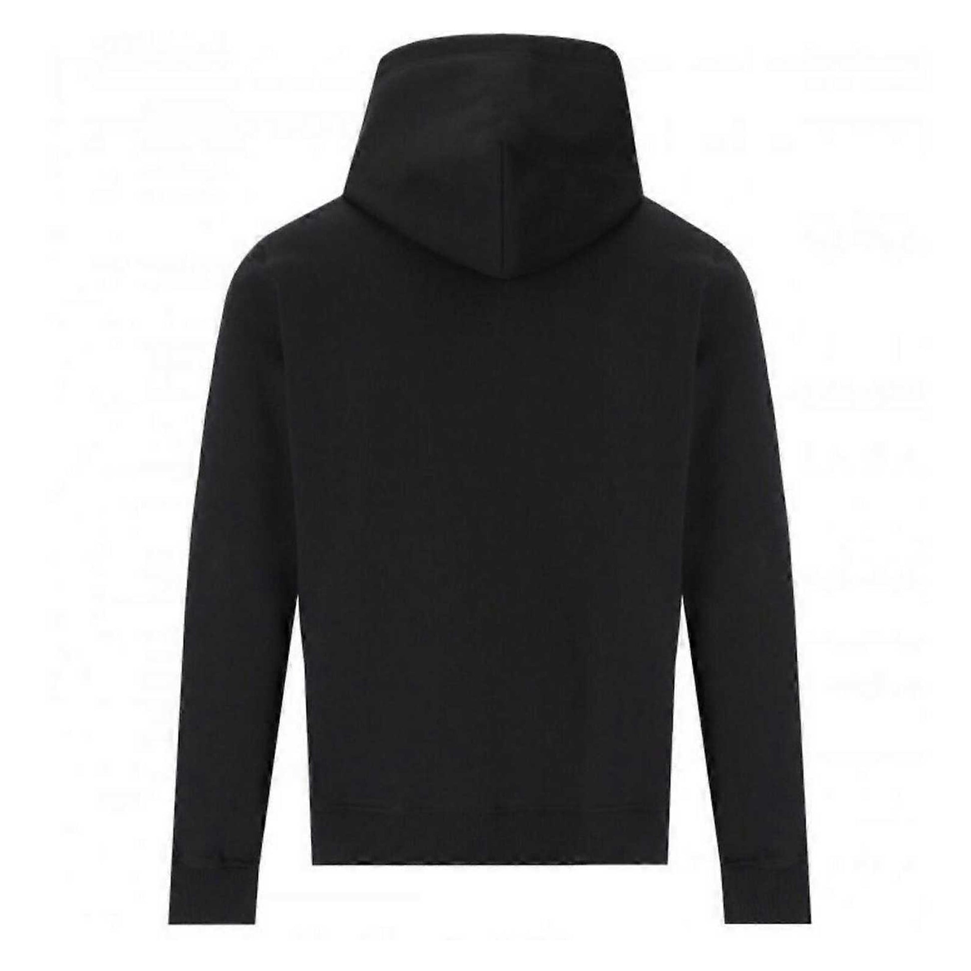 Black - Back - Diesel Mens Torn Logo Hoodie