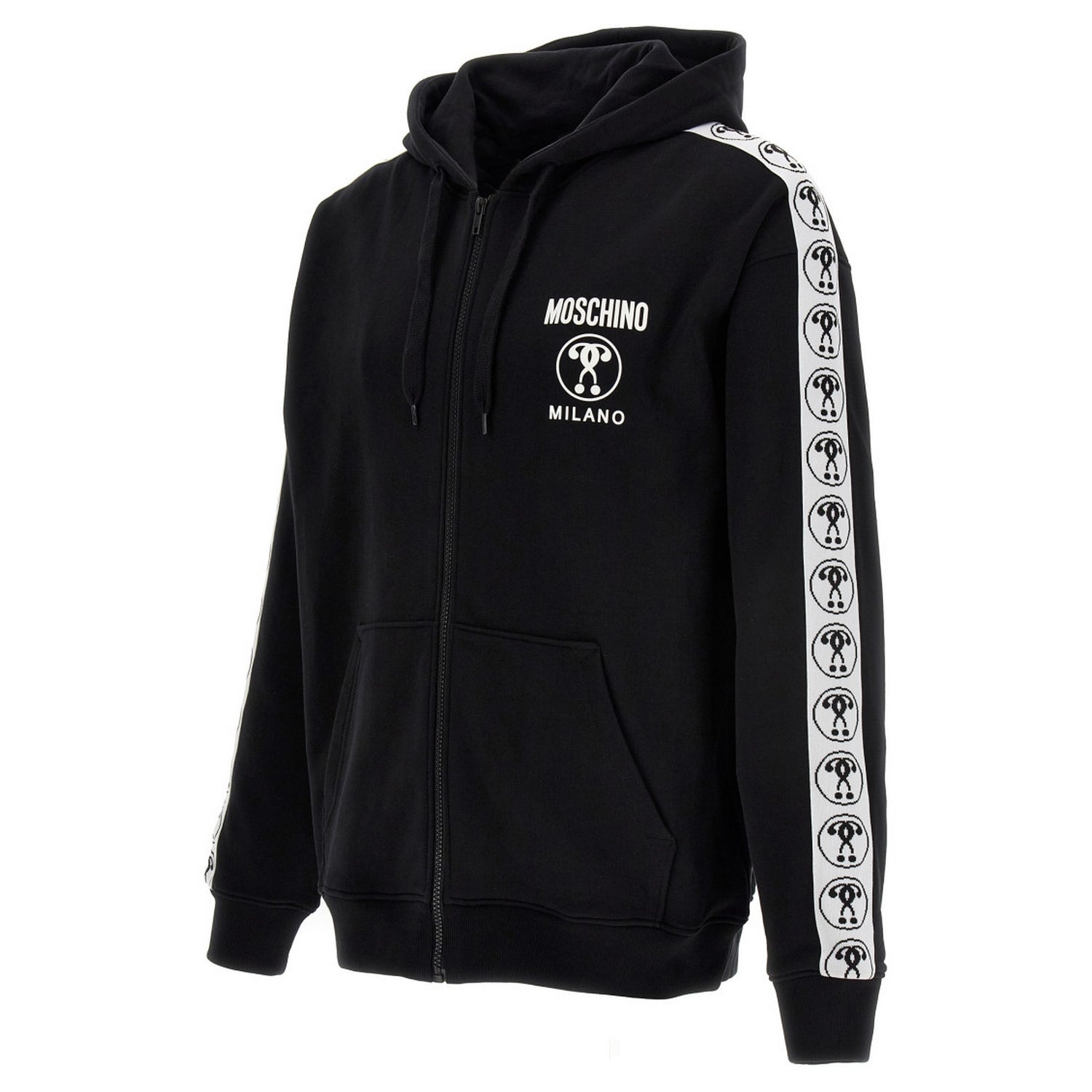 Black - Lifestyle - Moschino Mens Question Mark Logo Hoodie