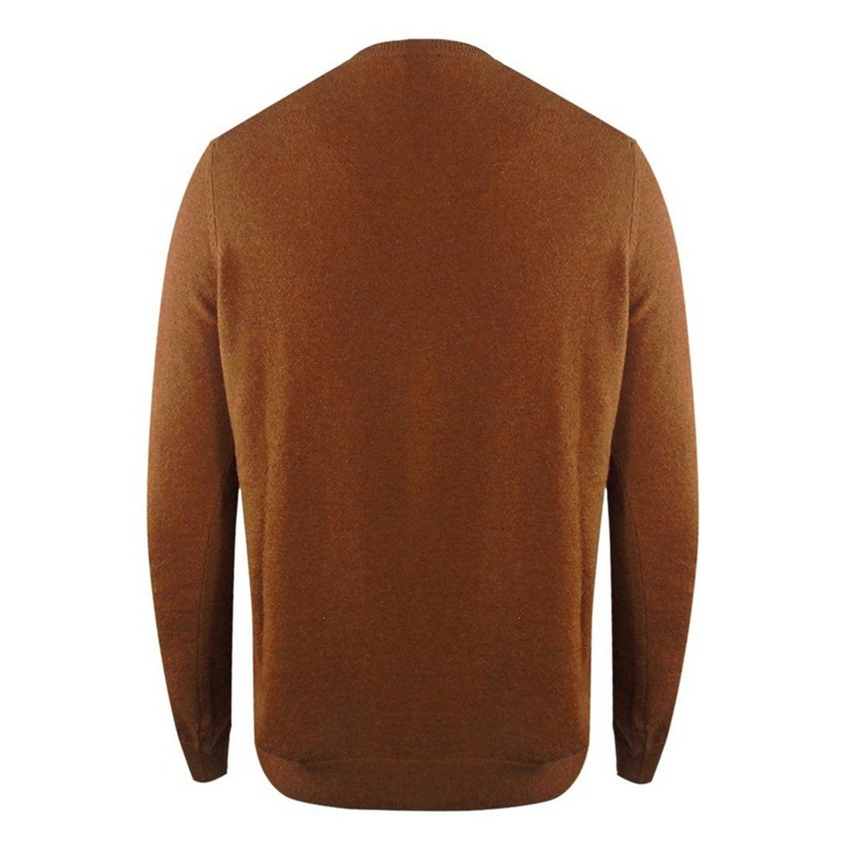 Brown - Back - Aquascutum Mens Tartan Logo Jumper