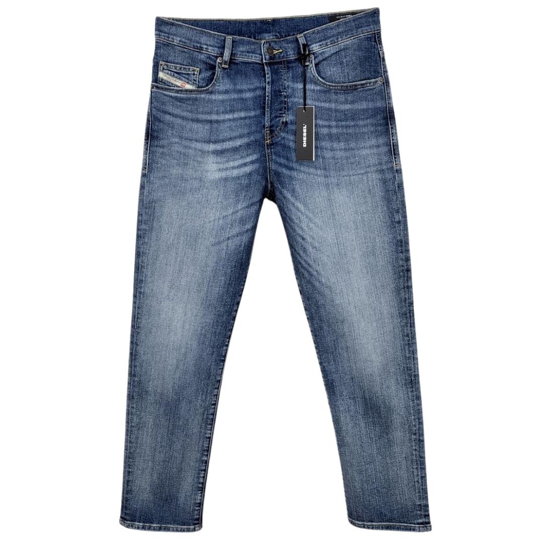 Mid Blue - Side - Diesel Mens D-Viker Jeans