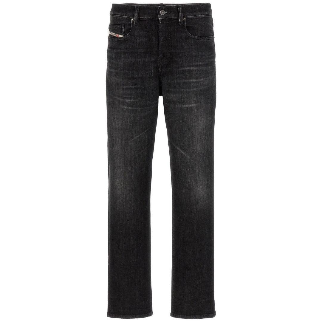 Mid Blue - Close up - Diesel Mens D-Viker Jeans