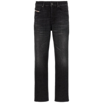 Mid Blue - Close up - Diesel Mens D-Viker Jeans