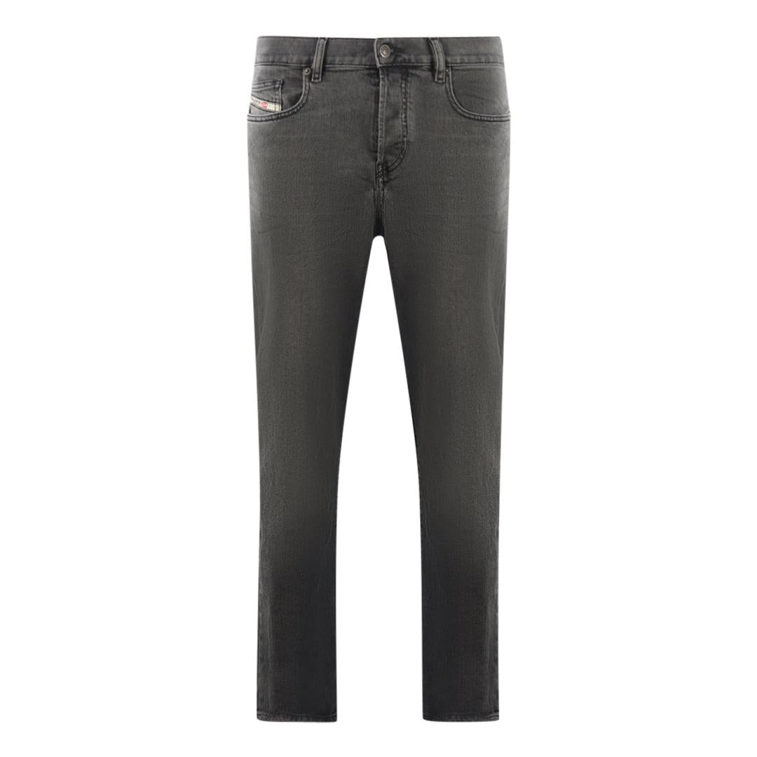 Grey - Side - Diesel Mens D-Viker Jeans