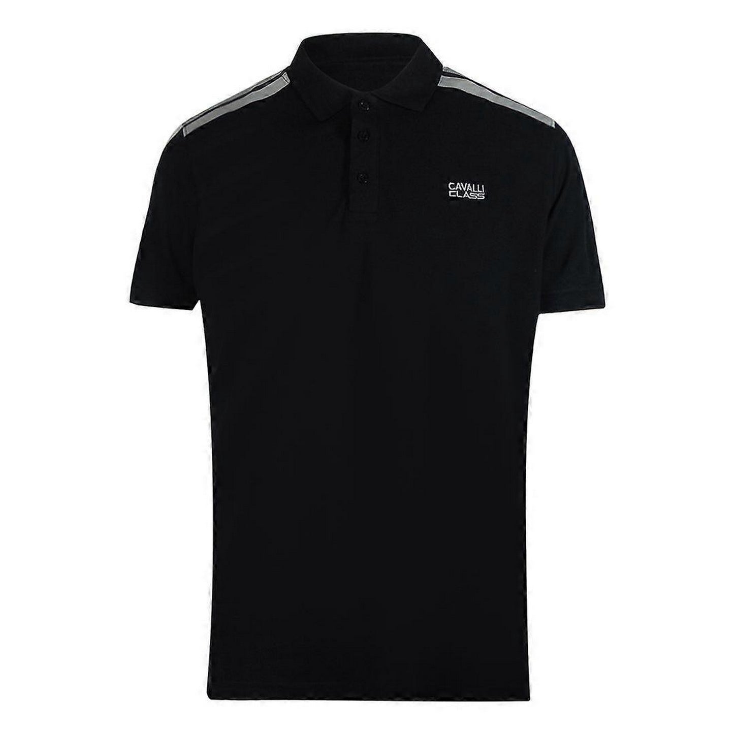 Black - Front - Cavalli Class Unisex Adult Taped Shoulders Polo Shirt