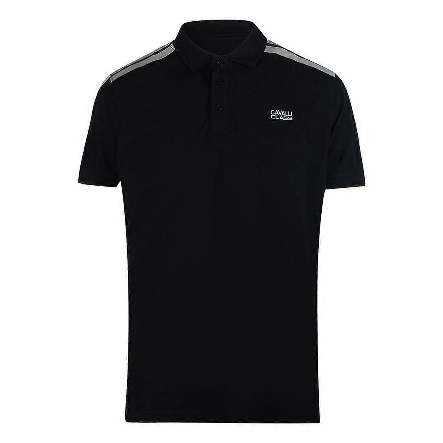 Black - Front - Cavalli Class Unisex Adult Taped Shoulders Polo Shirt
