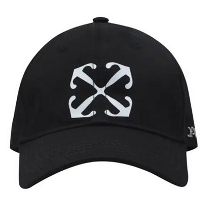 Black - Front - Off-White Arrow Cotton Baseball Cap