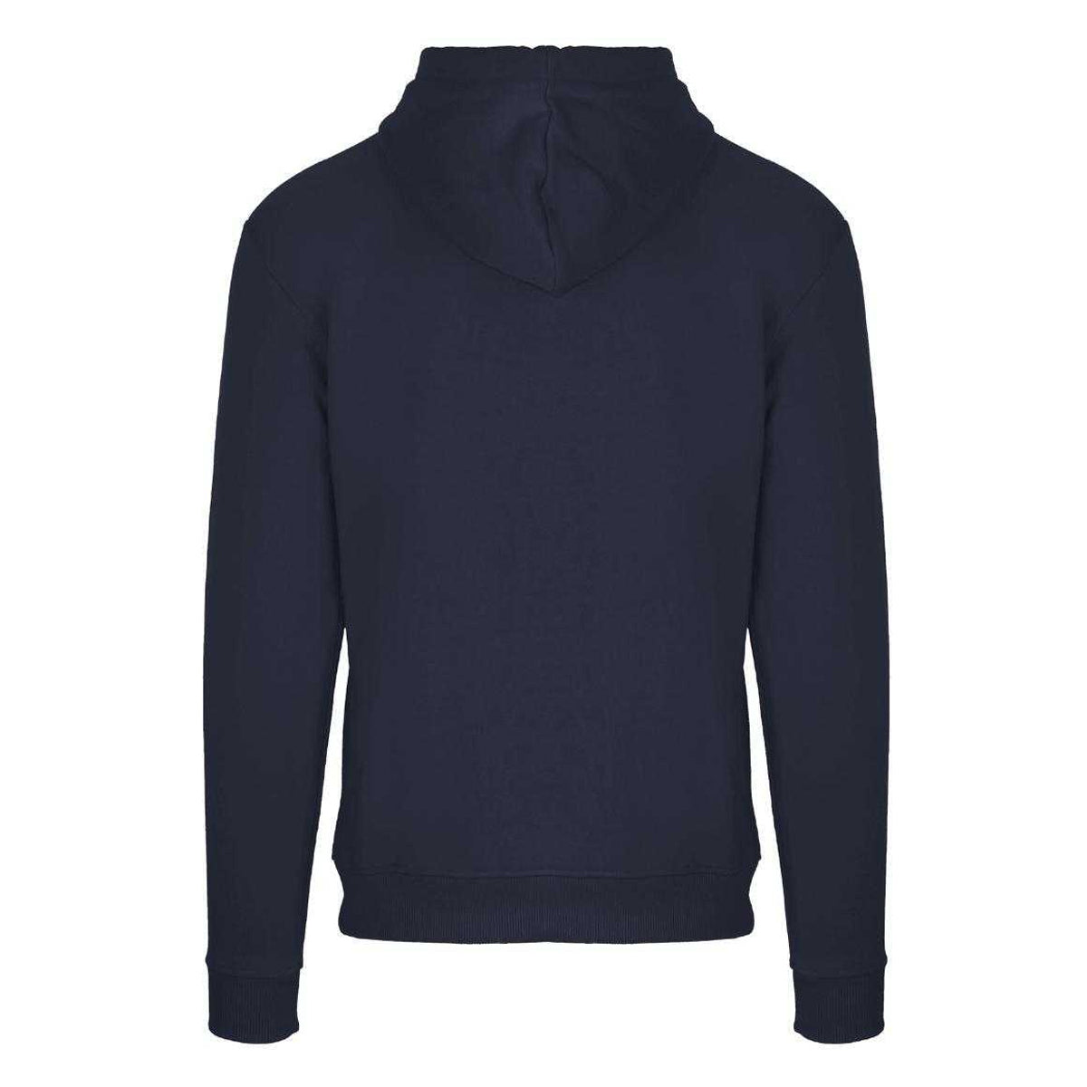 Navy - Back - Aquascutum Mens Signature Embossed Full Zip Hoodie