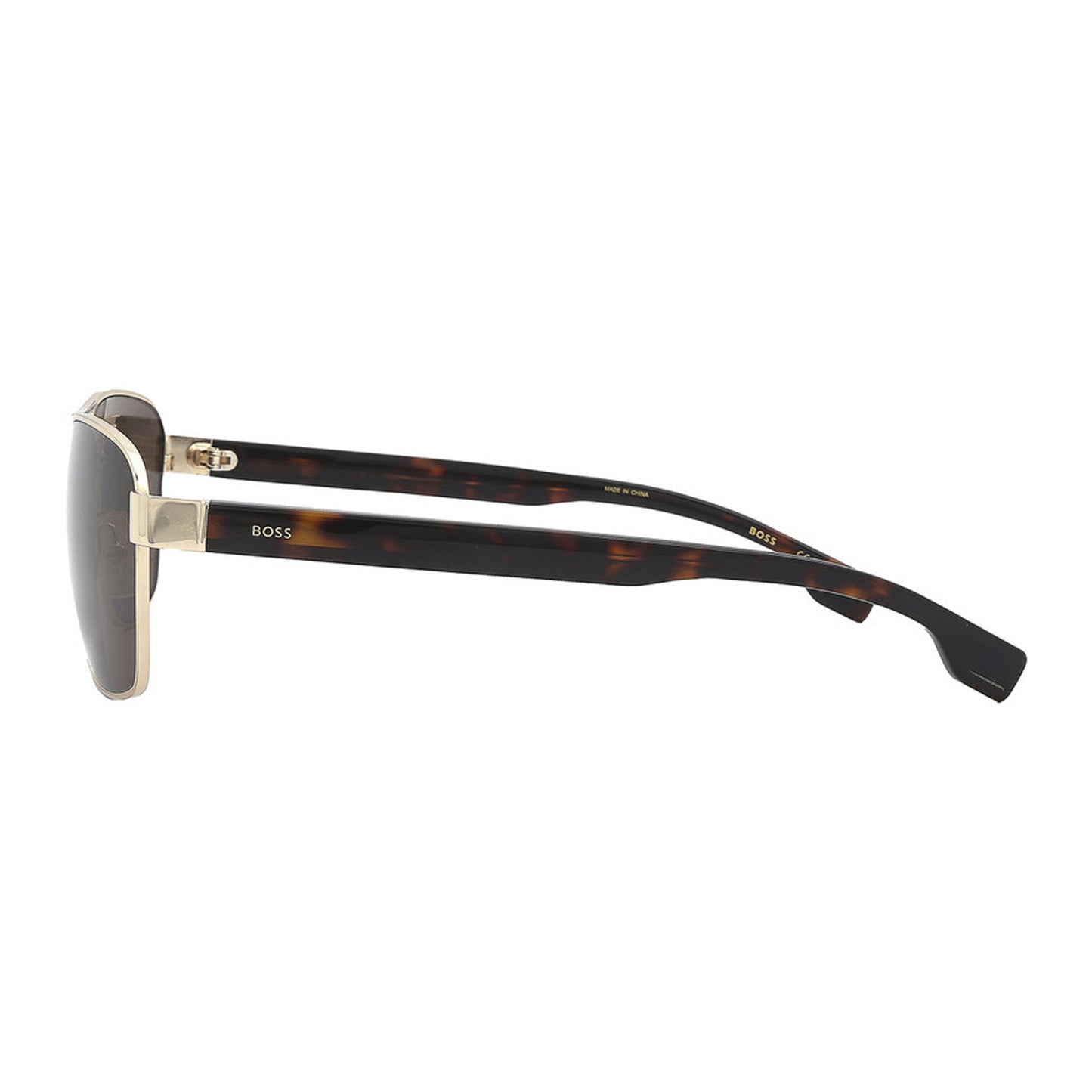 Havana Brown-Gold - Side - Hugo Boss Mens Sunglasses