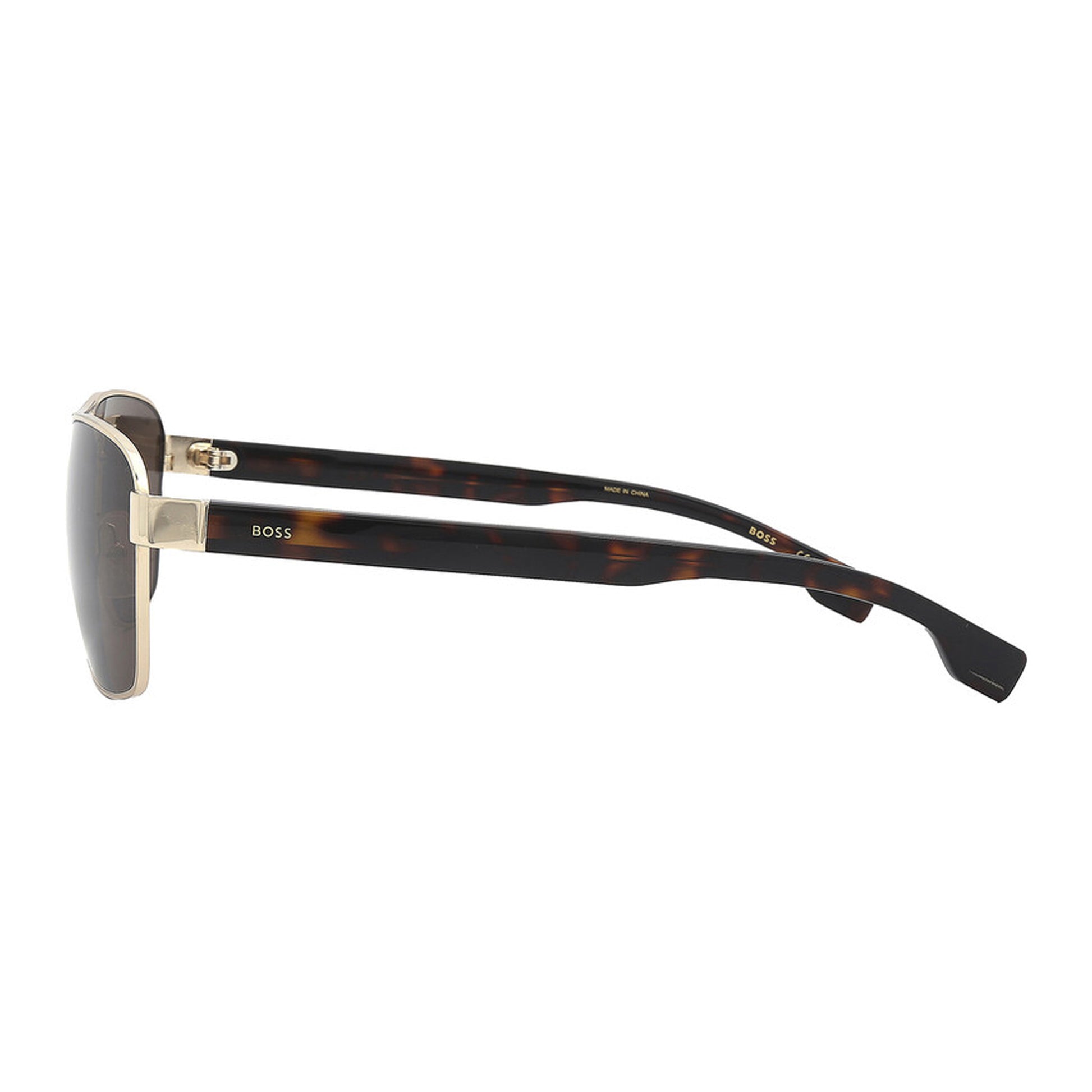 Havana Brown-Gold - Side - Hugo Boss Mens Sunglasses