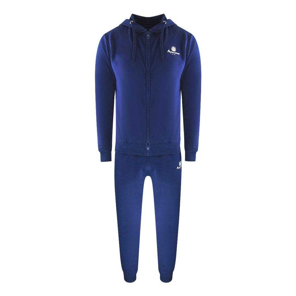 Blue - Front - Aquascutum Mens Full Zip Tracksuit Set