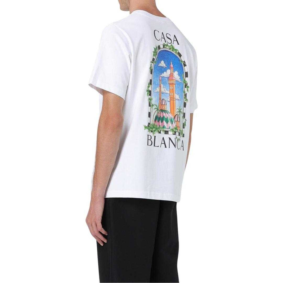 White - Back - Casablanca Unisex Adult Vue De Damas T-Shirt