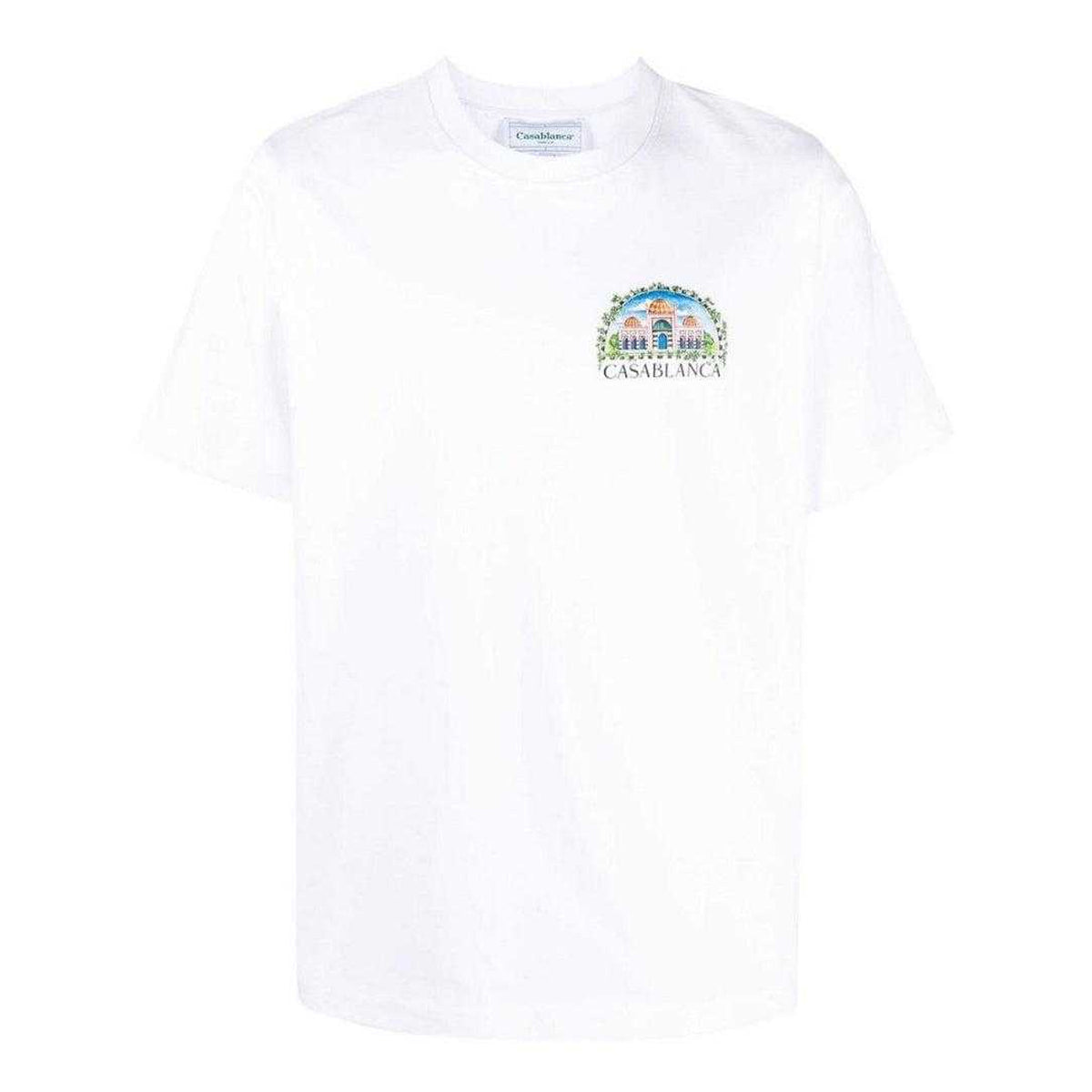 White - Front - Casablanca Unisex Adult Vue De Damas T-Shirt