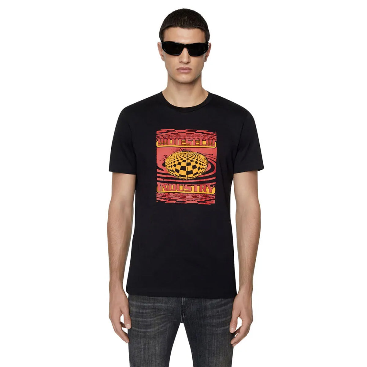Black - Side - Diesel Unisex Adult Industrial T-Shirt