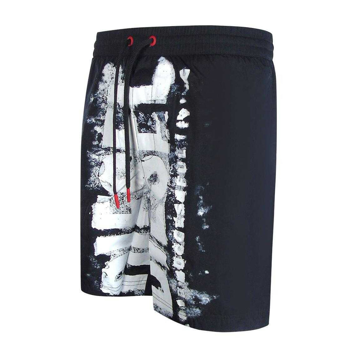 Black - Side - Diesel Mens BMBX-Powel Beach Board Shorts