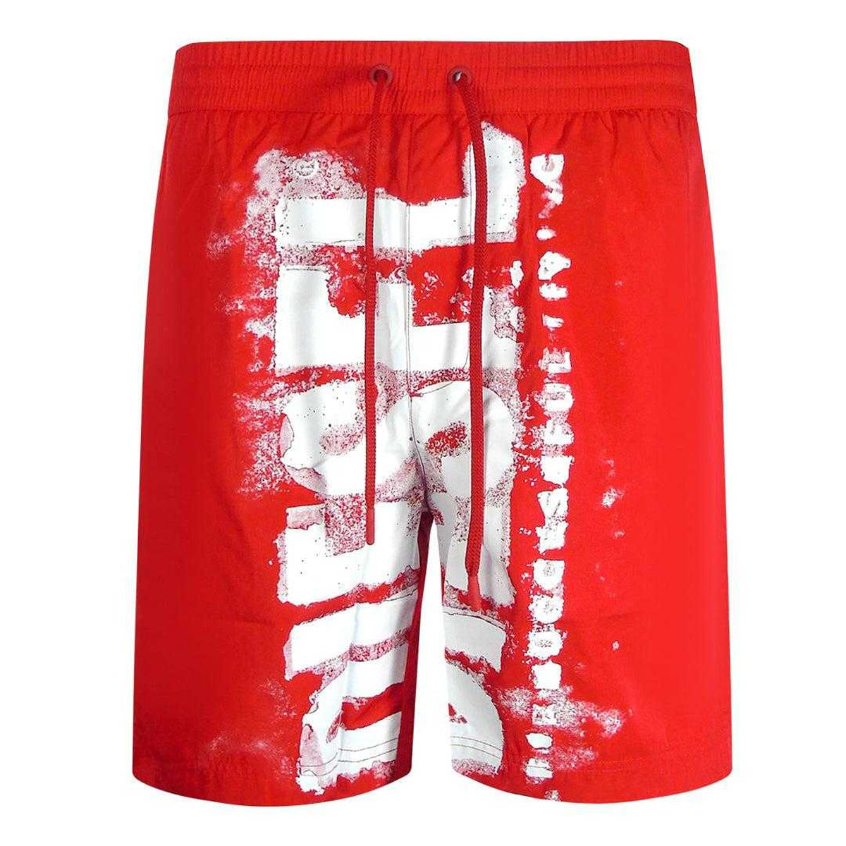Red - Front - Diesel Mens BMBX-Powel Beach Board Shorts