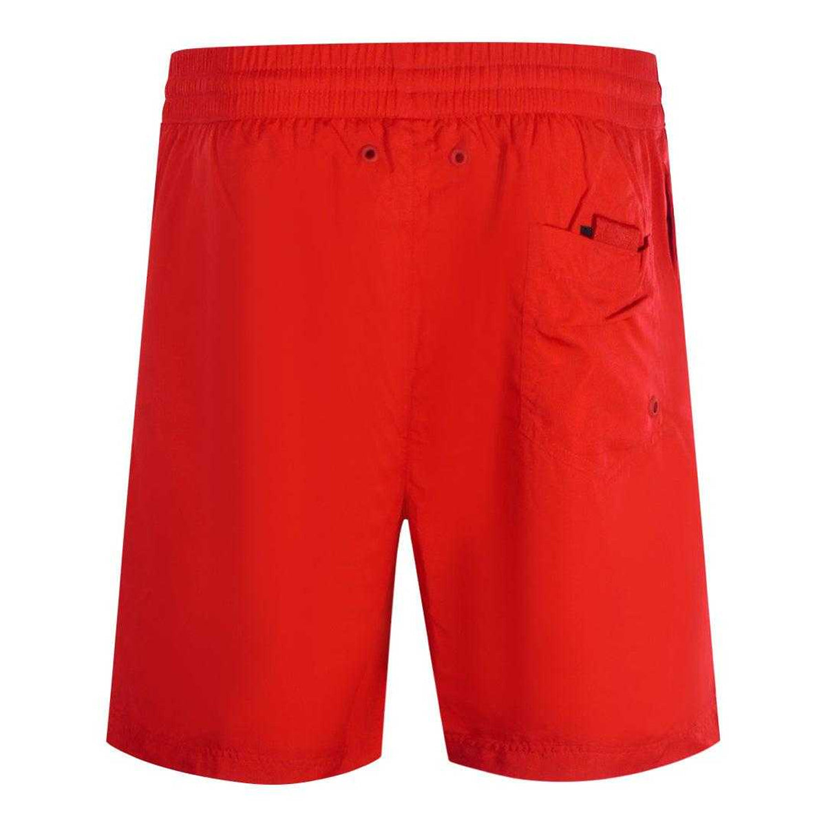 Red - Back - Diesel Mens BMBX-Powel Beach Board Shorts