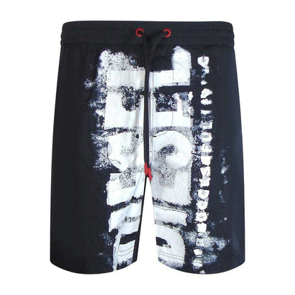 Black - Front - Diesel Mens BMBX-Powel Beach Board Shorts