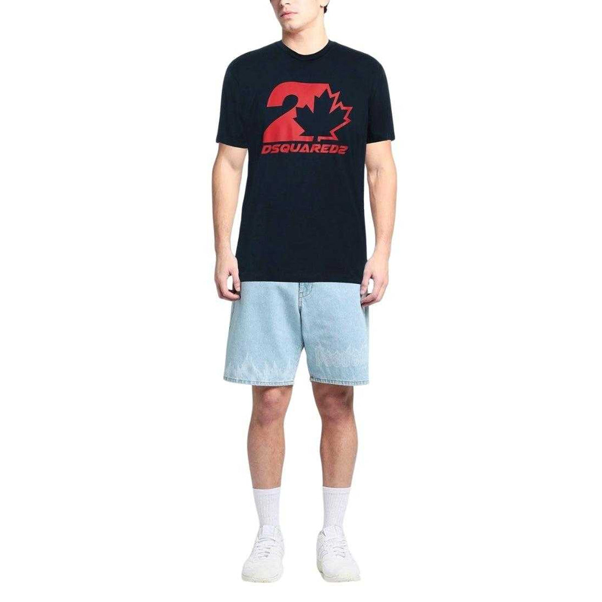 Dark Navy - Lifestyle - DSquared2 Unisex Adult Maple Leaf Cool Fit T-Shirt