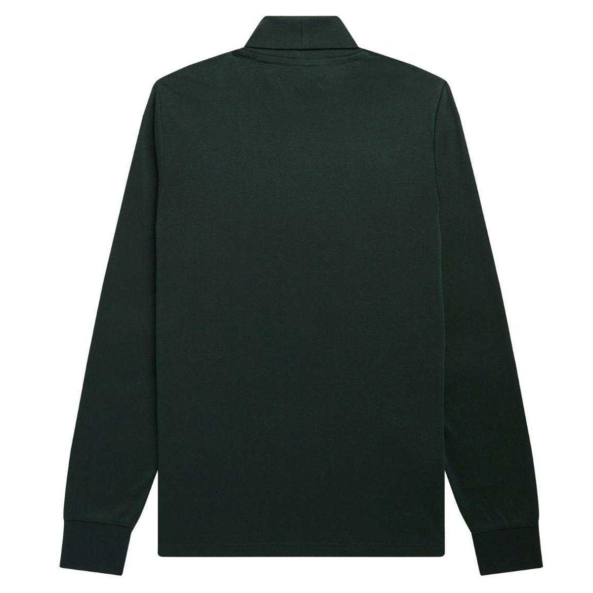 Green - Back - Fred Perry Unisex Adult Roll Neck Long-Sleeved T-Shirt