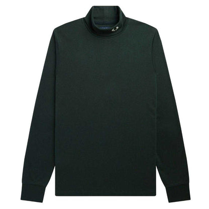 Green - Front - Fred Perry Unisex Adult Roll Neck Long-Sleeved T-Shirt