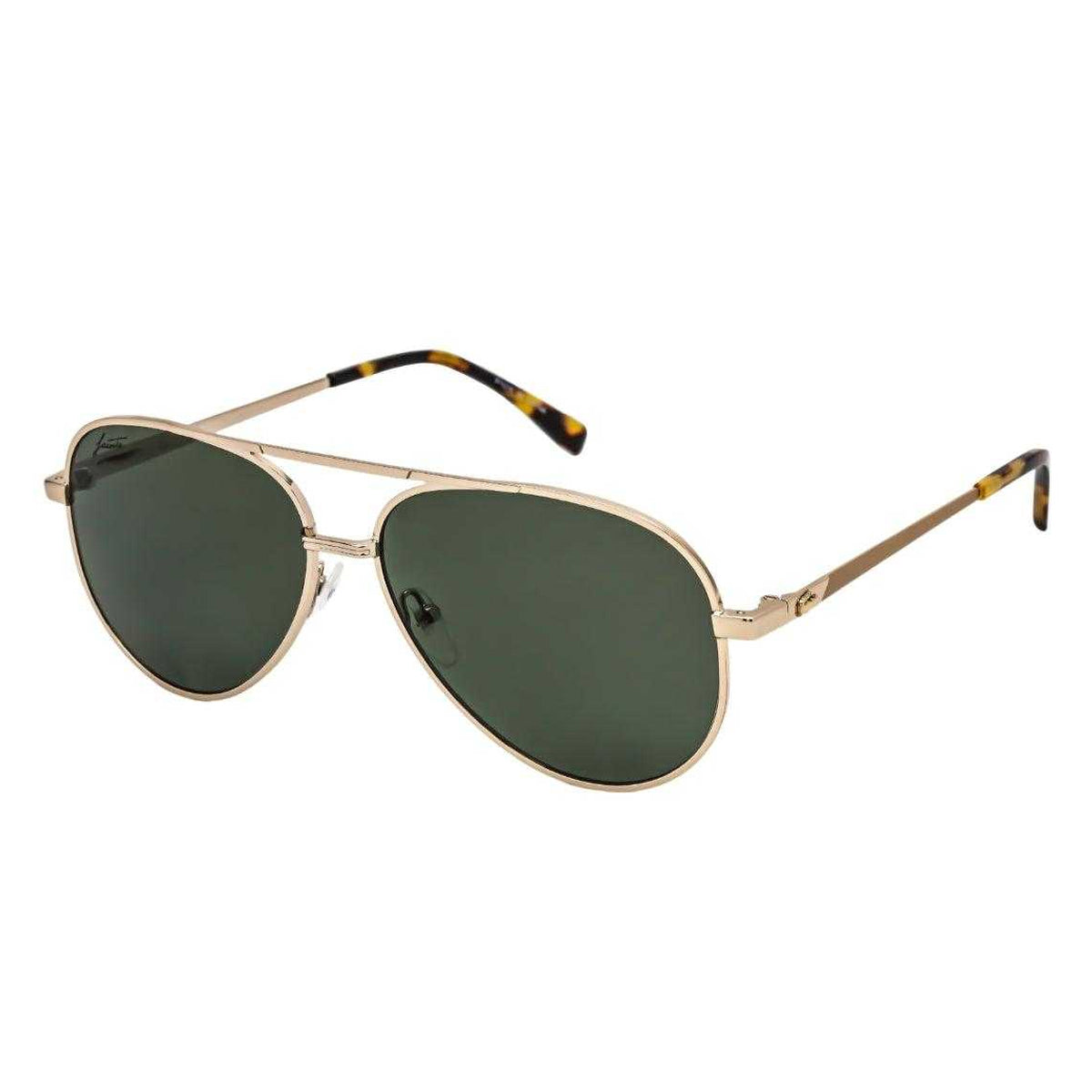 Gold - Back - Lacoste Metal Polarised Sunglasses