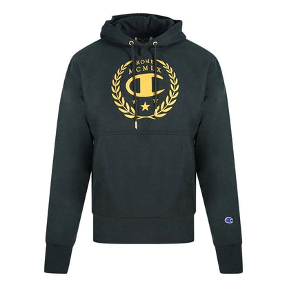 Black - Front - Champion Mens Rome Logo Hoodie