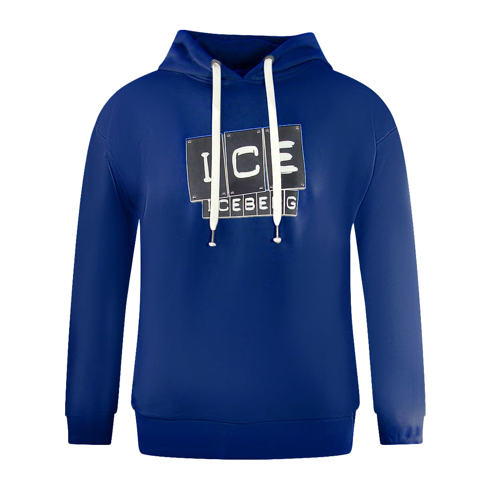 Blue - Front - Ice Iceberg Mens Big Logo Hoodie