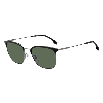 Green-Black - Front - Hugo Boss Mens Metal Polarised Sunglasses