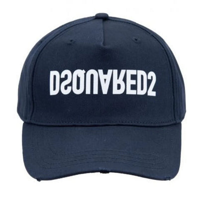 Navy Blue - Front - DSquared2 Reversed Logo Baseball Cap