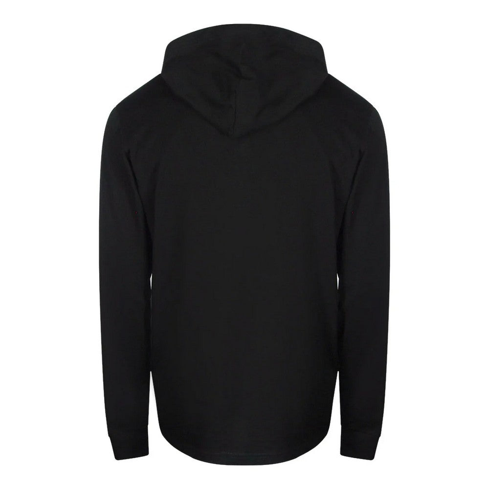 Black - Back - Cavalli Class Mens Floral Logo Hoodie