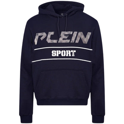 Navy Blue - Front - Plein Sport Unisex Adult Logo Hoodie
