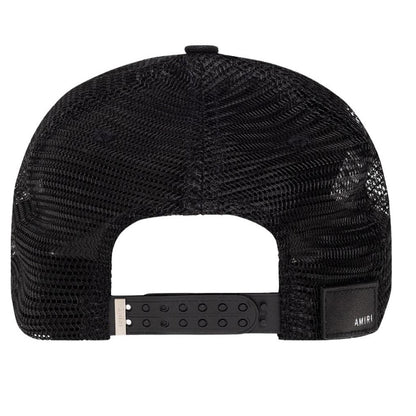 Black-Green - Back - Amiri Unisex Adult Embroidered Logo Trucker Cap