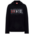 Black - Front - Diesel Mens Double Destroyed Logo Hoodie