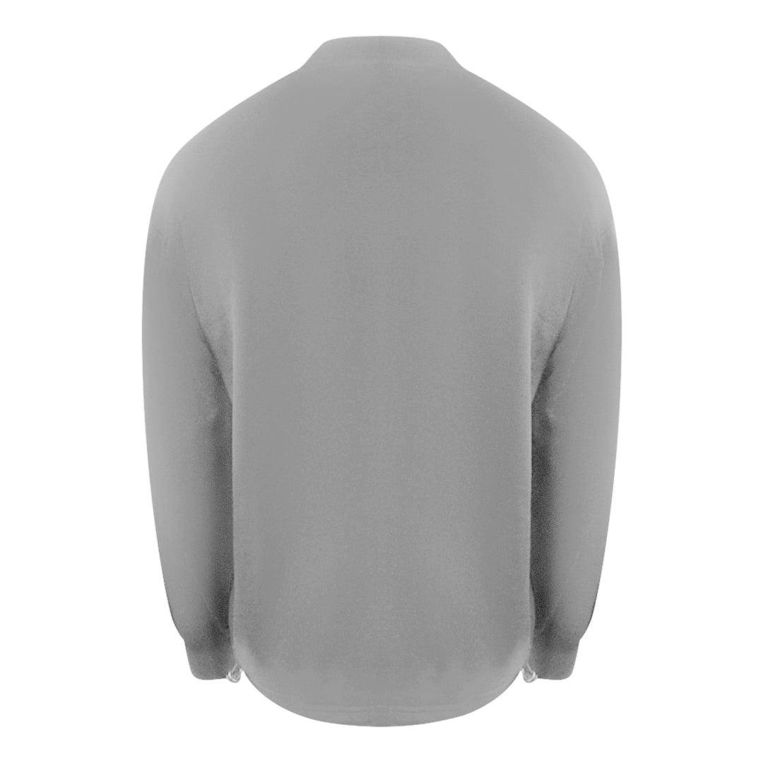 Grey - Back - Ice Iceberg Unisex Adult Cube Logo Sweatshirt