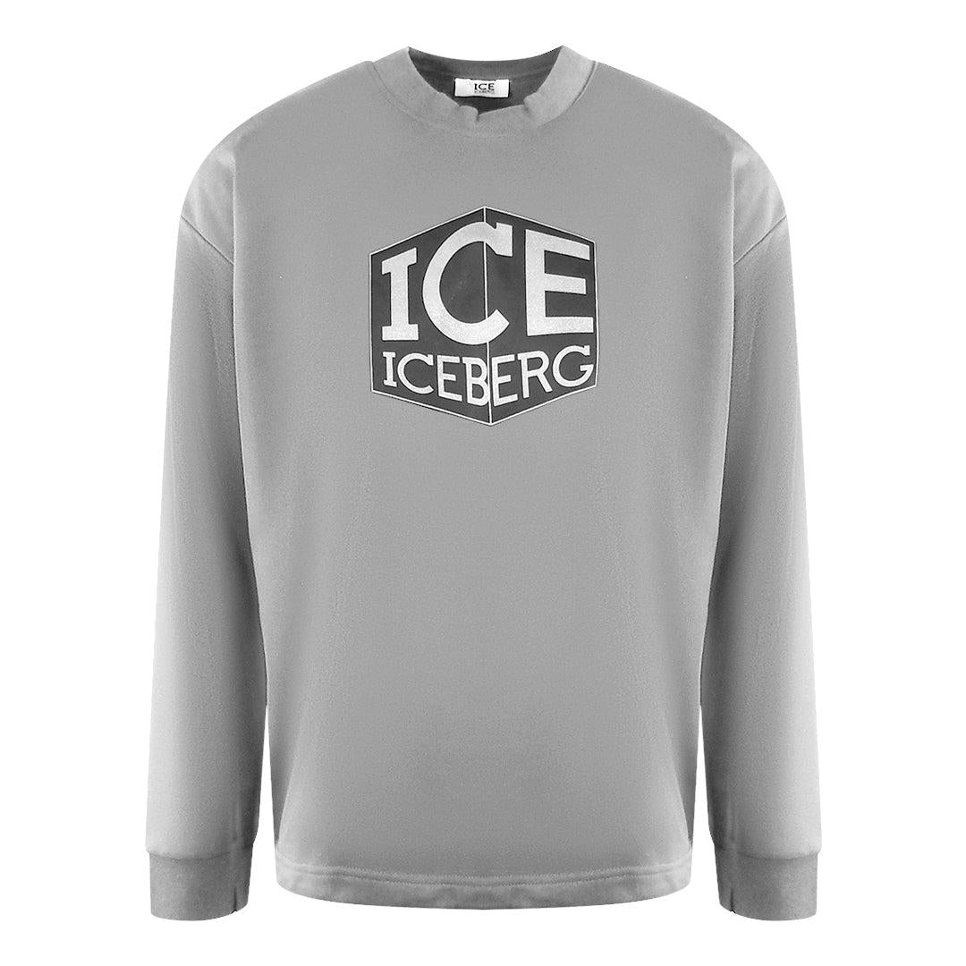 Grey - Lifestyle - Ice Iceberg Unisex Adult Cube Logo Sweatshirt