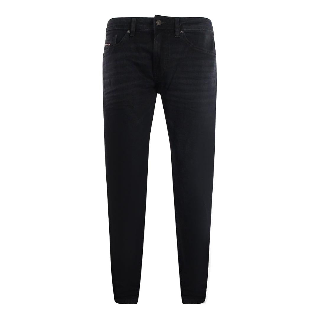 Black - Side - Diesel Mens Safado-X Denim Jeans