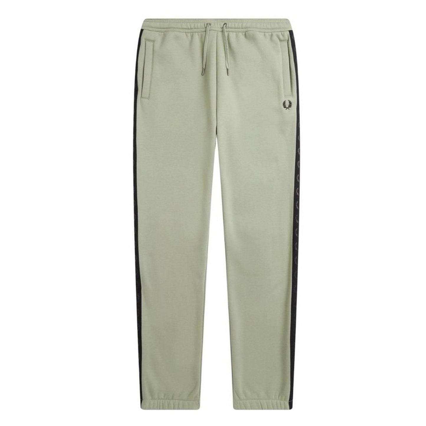 Green - Front - Fred Perry Mens Laurel Wreath Tapered Leg Jogging Bottoms