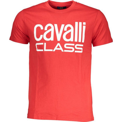 Red - Front - Cavalli Class Mens Bold Logo T-Shirt