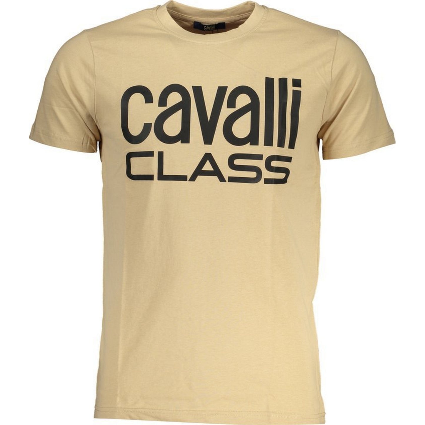 Beige - Front - Cavalli Class Mens Bold Logo T-Shirt