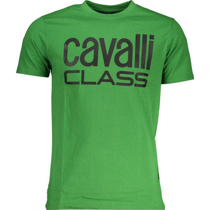Green - Front - Cavalli Class Mens Bold Logo T-Shirt