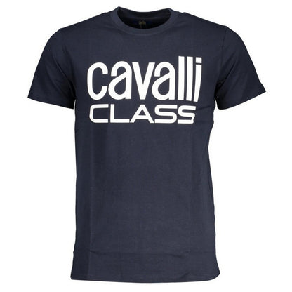 Navy Blue - Front - Cavalli Class Mens Bold Logo T-Shirt