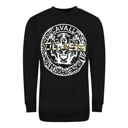 Black - Front - Cavalli Class Unisex Adult Circle Logo Sweatshirt
