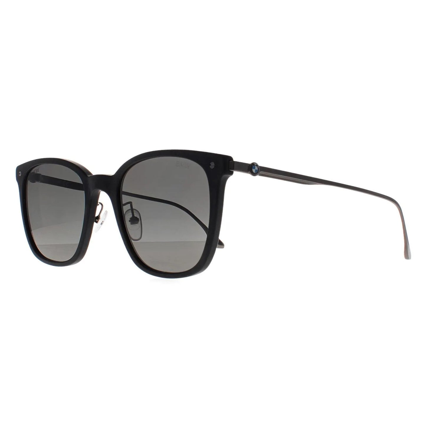 Black - Back - BMW Mens Matte Smoke Polarised Sunglasses