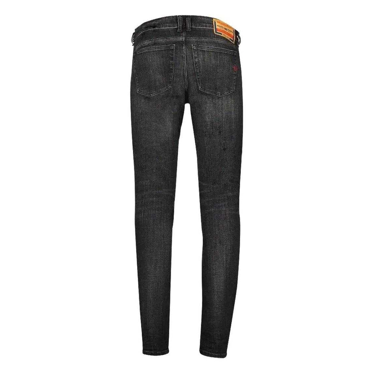 Black Denim - Back - Diesel Mens Sleenker Jeans